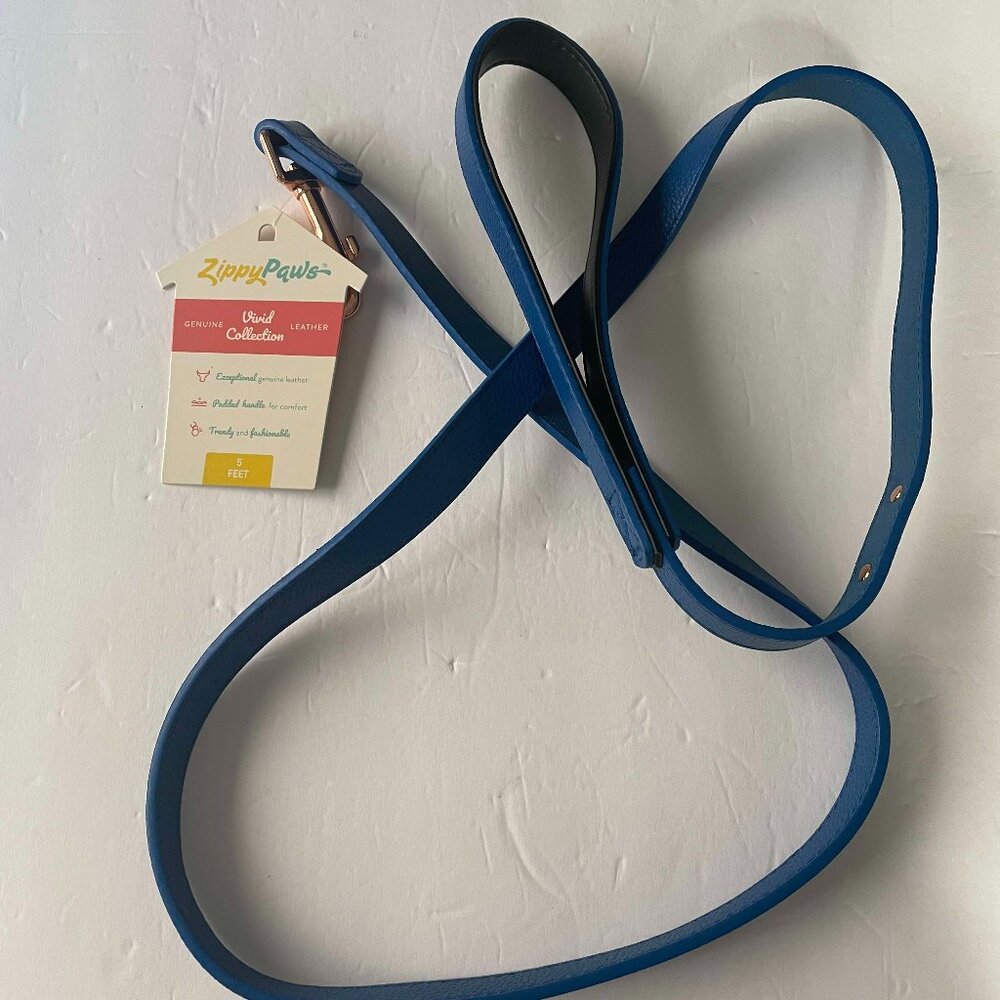 Zippy Paws Vivid Collection Leash – Cobalt- NWT